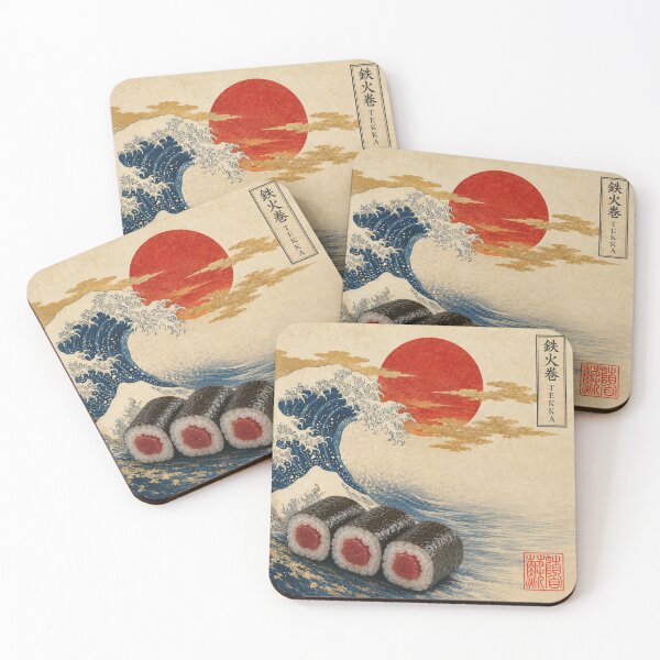 Item preview, Tekka Maki Tuna Roll — Ukiyo-e Japanese Sushi Art designed and sold by nurusubetei.