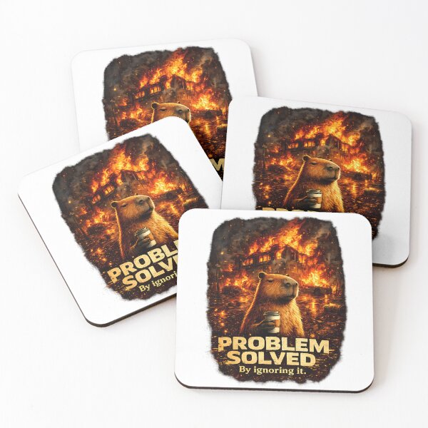 Item preview, Problem Solved By Ignoring It Funny Capybara Meme Design designed and sold by RebelVibeX.