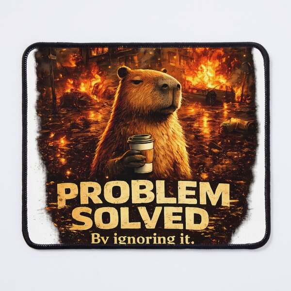 Item preview, Problem Solved By Ignoring It Funny Capybara Meme Design designed and sold by RebelVibeX.