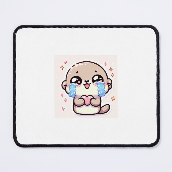 Item preview, Kawaii Crying Otter Sticker designed and sold by PastelPawsArt.