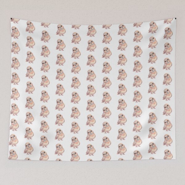 Item preview, Cute Fluffy Pigeon with Big Eyes | Soft Pastel Bird Illustration designed and sold by HelgaCraftery.