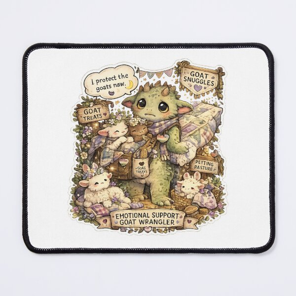 Item preview, Emotional Support Goat Wrangler designed and sold by Candlelit Catastrophes.