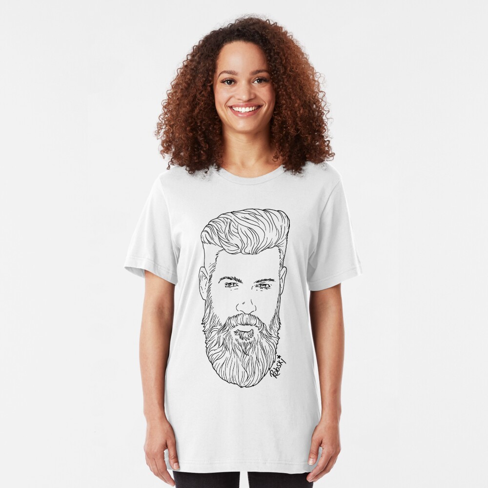 Handsome Bearded Bear BL Slim Fit T-Shirt