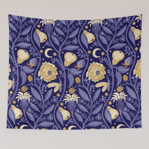 Item preview, Midnight Fruit Garden - Violet and yellow designed and sold by kobyakov.