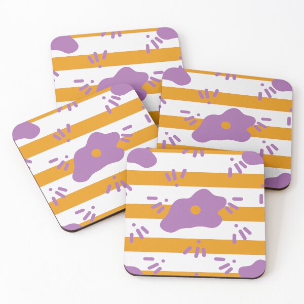 Item preview, HAPPY FLOWERS ORANGE AND PURPLE 4. STRIPES designed and sold by isamartindesign.