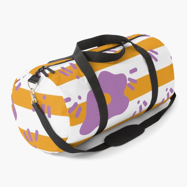 Item preview, HAPPY FLOWERS ORANGE AND PURPLE 4. STRIPES designed and sold by isamartindesign.