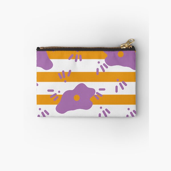 Item preview, HAPPY FLOWERS ORANGE AND PURPLE 4. STRIPES designed and sold by isamartindesign.