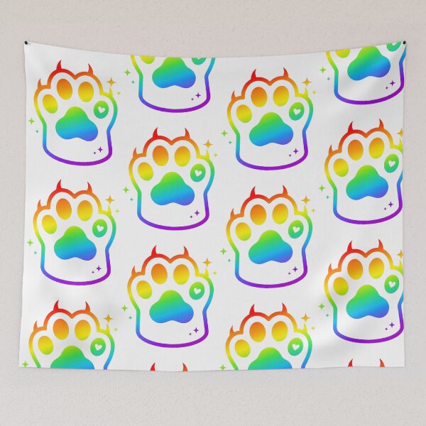 Item preview, Rainbow Kawaii Cat Paw Pride LGBT designed and sold by CuteKats.
