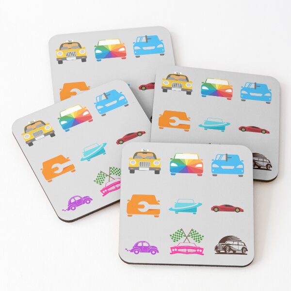 Item preview, 9 Car Sticker Pack | Retro & Modern Automotive Illustration Sticker Set designed and sold by Yasmine Mohammed.