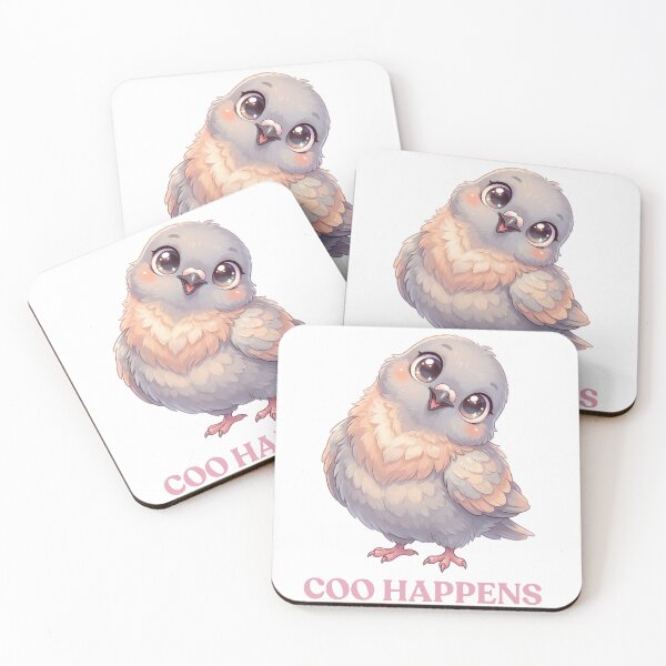Item preview, Coo Happens Funny Pigeon | Cute Fluffy Bird Pun Design designed and sold by HelgaCraftery.