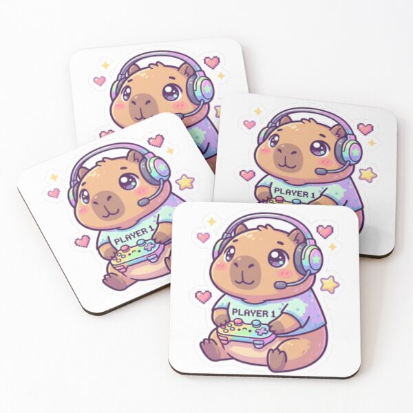 Item preview, Cute Gamer Capybara- Funny Gaming Animal Design for Casual and Cozy Gamers designed and sold by CozyDesignsCo.