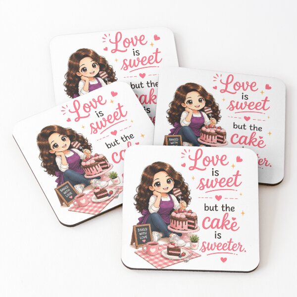 Item preview, Love is Sweet But the Cake is Sweeter designed and sold by thecookiegallery.