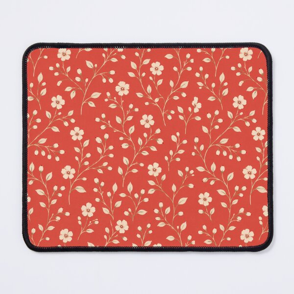Item preview, Coral Wildflower Vine Pattern | Vintage Botanical Cottage Print designed and sold by Ioanna-Studio.