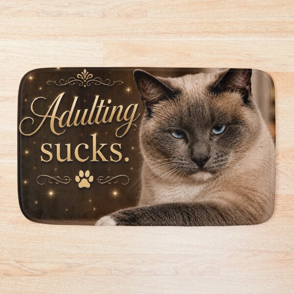 Item preview, Adulting Sucks | Funny Grumpy Cat Meme Aesthetic designed and sold by Kimberly Palmer.
