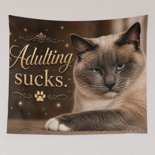 Item preview, Adulting Sucks | Funny Grumpy Cat Meme Aesthetic designed and sold by Kimberly Palmer.