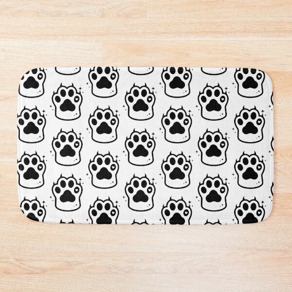 Item preview, Rainbow Kawaii Cat Paw Black designed and sold by CuteKats.