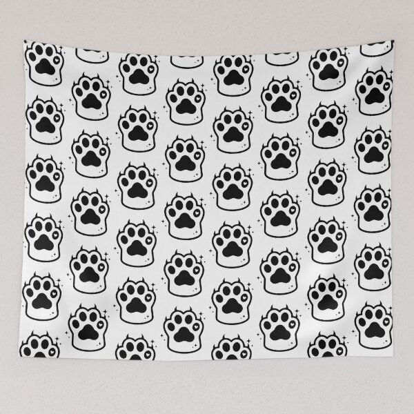 Item preview, Rainbow Kawaii Cat Paw Black designed and sold by CuteKats.