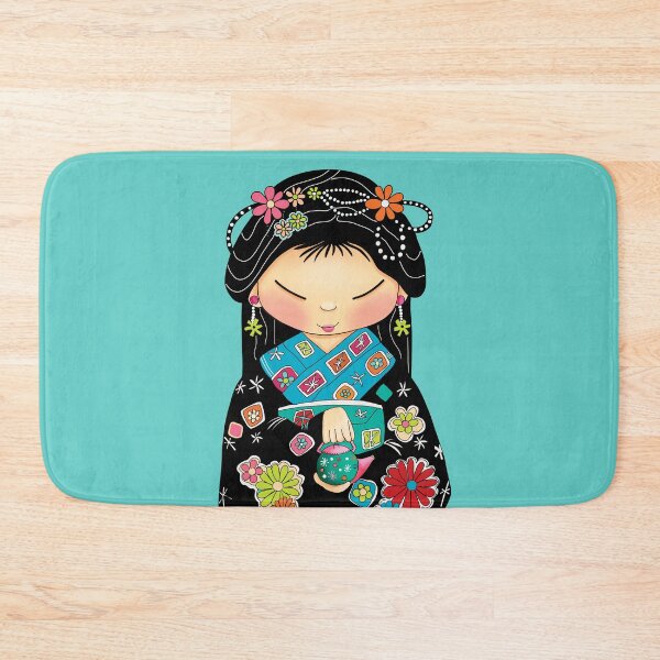 Item preview, Little Green Teapot Kawaii Geisha Girl Tea Ceremony designed and sold by Karin Taylor.