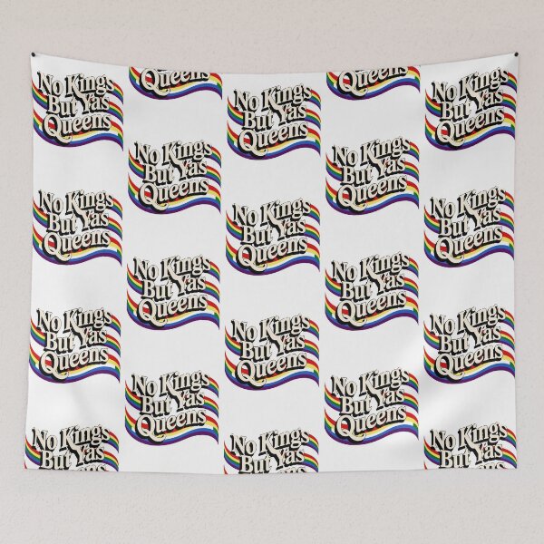 Item preview, No Kings But Yas Queens Rainbow Pride LGBTQ designed and sold by StuckOnTees.