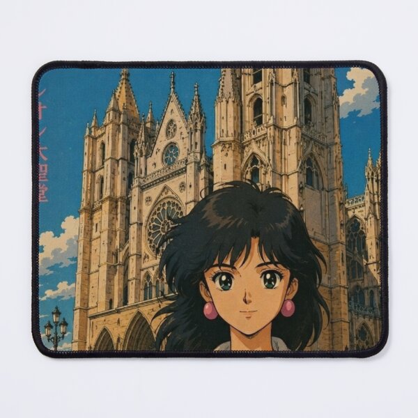 Item preview, León Cathedral Nicaragua Retro Anime Travel Poster designed and sold by ElartedeNoel.