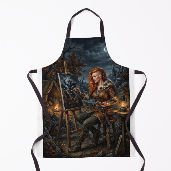 Item preview, Viking warrior painting in the forest. Dark fantasy art. designed and sold by Curiosiart.