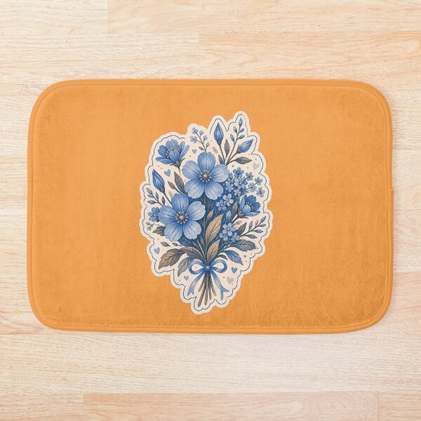 Aperçu de l'œuvre Little Blue Flowers Stickers créée et vendue par logicfun.