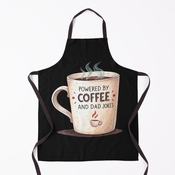 Item preview, Powered By Coffee And Dad Jokes designed and sold by GogoGrove.