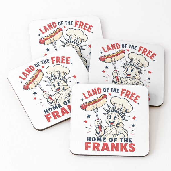 Item preview, Home Of The Franks BBQ Funny Retro 4th Of July designed and sold by chattsuede.