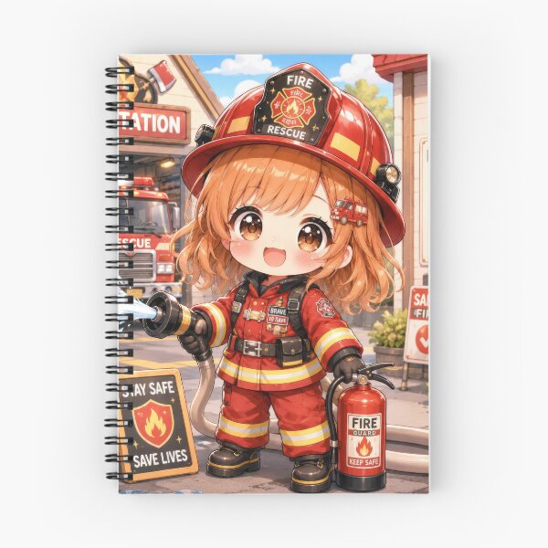 Item preview, Cute Chibi Firefighter Girl designed and sold by konkapo00.