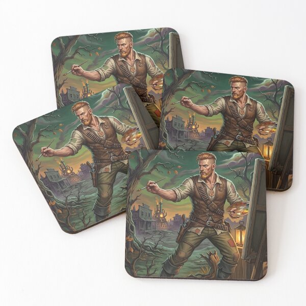 Item preview, Painter of the Dark Wild West, Steampunk Fantasy, Cowboy designed and sold by Curiosiart.