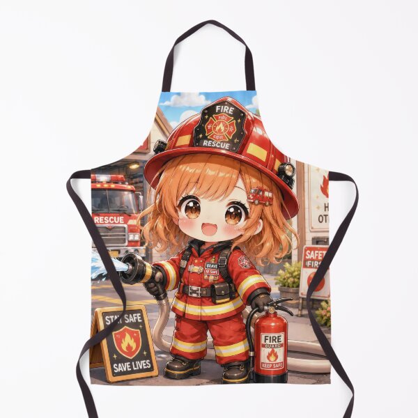 Item preview, Cute Chibi Firefighter Girl designed and sold by konkapo00.