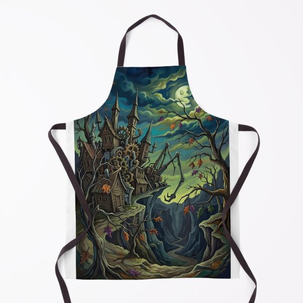 Item preview, STEAMPUNK CASTLE ON THE CLIFF UNDER THE FULL MOON designed and sold by Curiosiart.