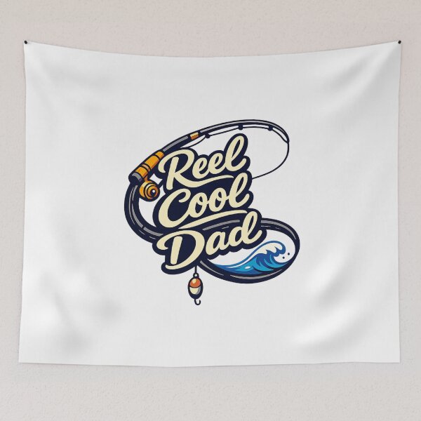 Item preview, Reel Cool Dad Retro Fishing designed and sold by LuveraxArt.