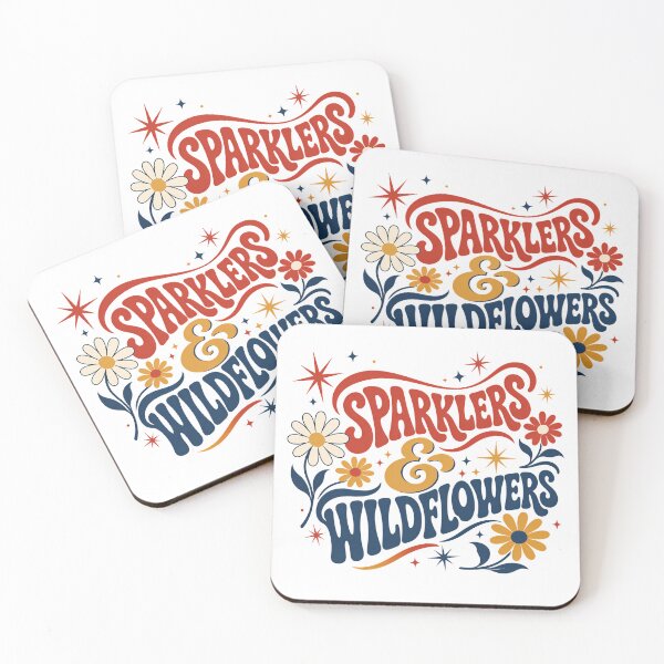 Item preview, Retro Sparklers And Wildflowers Groovy Boho Fourth Of July designed and sold by chattsuede.