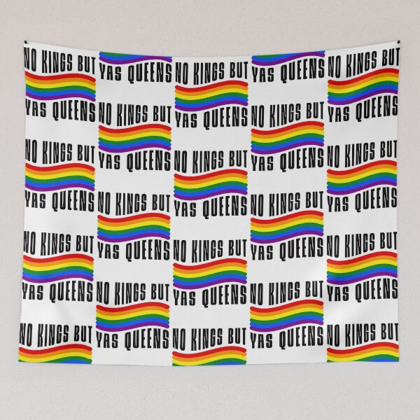 Item preview, No Kings But Yas Queens Rainbow Pride Slogan designed and sold by StuckOnTees.