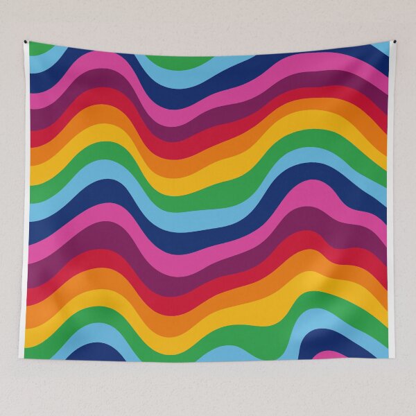 Item preview, Groovy Rainbow Wavy Pattern Retro designed and sold by YggOutfitters.