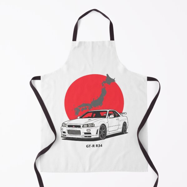 Item preview, GTR R34 Japanese Flag JDM Sports Car Retro designed and sold by Off-Road-Zone.