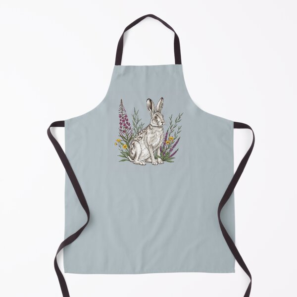 Item preview, Vintage Snowshoe Hare Botanical Wildlife Art designed and sold by BirdsnStuff.