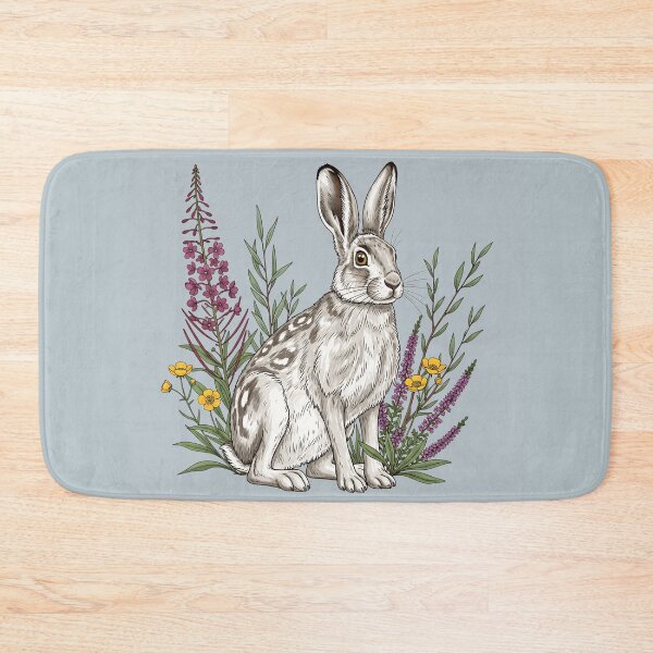 Item preview, Vintage Snowshoe Hare Botanical Wildlife Art designed and sold by BirdsnStuff.