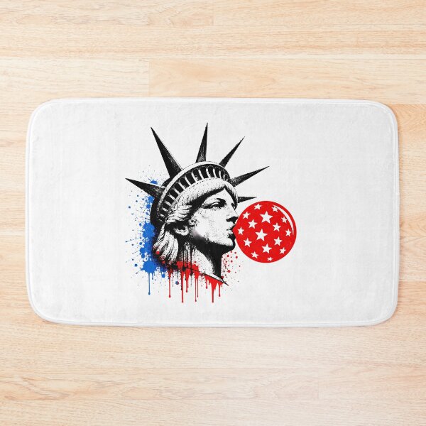 Item preview, Statue Of Liberty Blowing Bubblegum Grunge Patriotic Pop designed and sold by chattsuede.