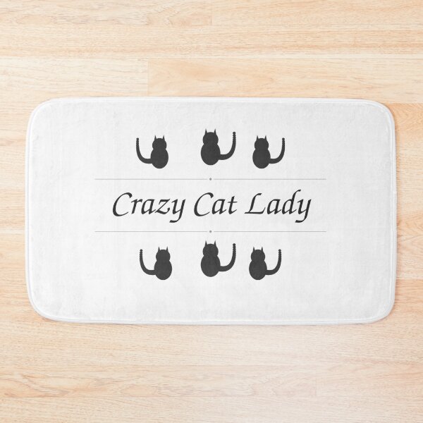 Item preview, Crazy Cat Lady Gift - Cute Cat Silhouette for Cat Lovers designed and sold by UrbanPrintVibes.