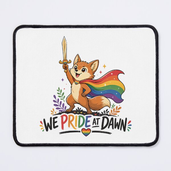 Item preview, Cute Fox We Pride At Dawn LGBTQ+ Rainbow Warrior designed and sold by StuckOnTees.