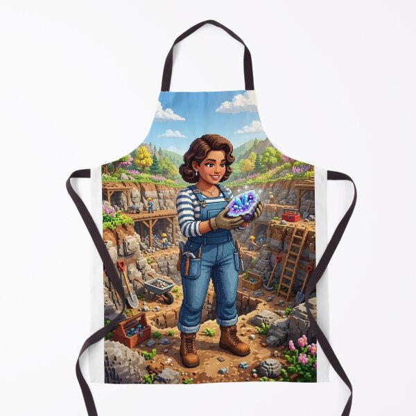 Item preview, MAGICAL CRYSTAL EXPLORER MINER IN PIXEL ART STYLE designed and sold by Curiosiart.