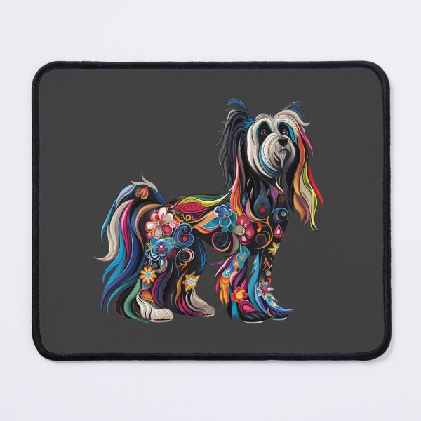 Item preview, Colorful Chinese crested puppy dog designed and sold by MendaciousMina.