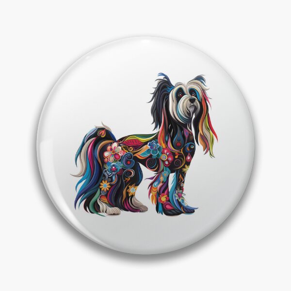 Item preview, Colorful Chinese crested puppy dog designed and sold by MendaciousMina.