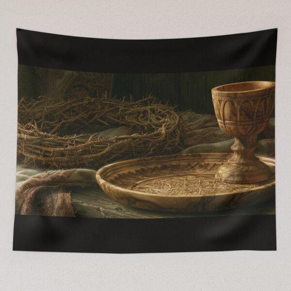 Item preview, Olive Wood Communion Chalice and Crown of Thorns designed and sold by Shannon Hilson.