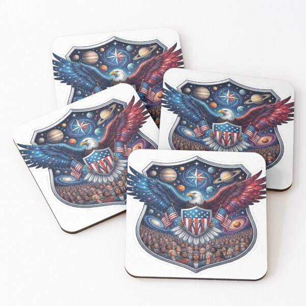 Item preview, Patriotic Eagle Cosmic Freedom Emblem designed and sold by MAJCO-ART.
