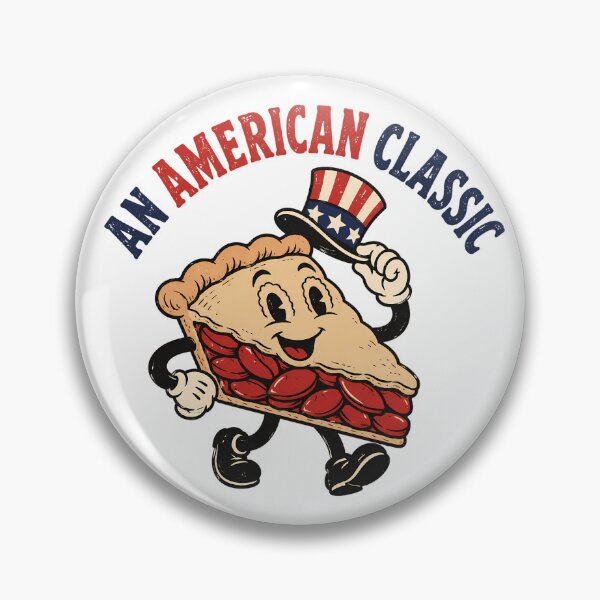 Item preview, Retro Patriotic American Classic Pie Vintage Cartoon designed and sold by chattsuede.