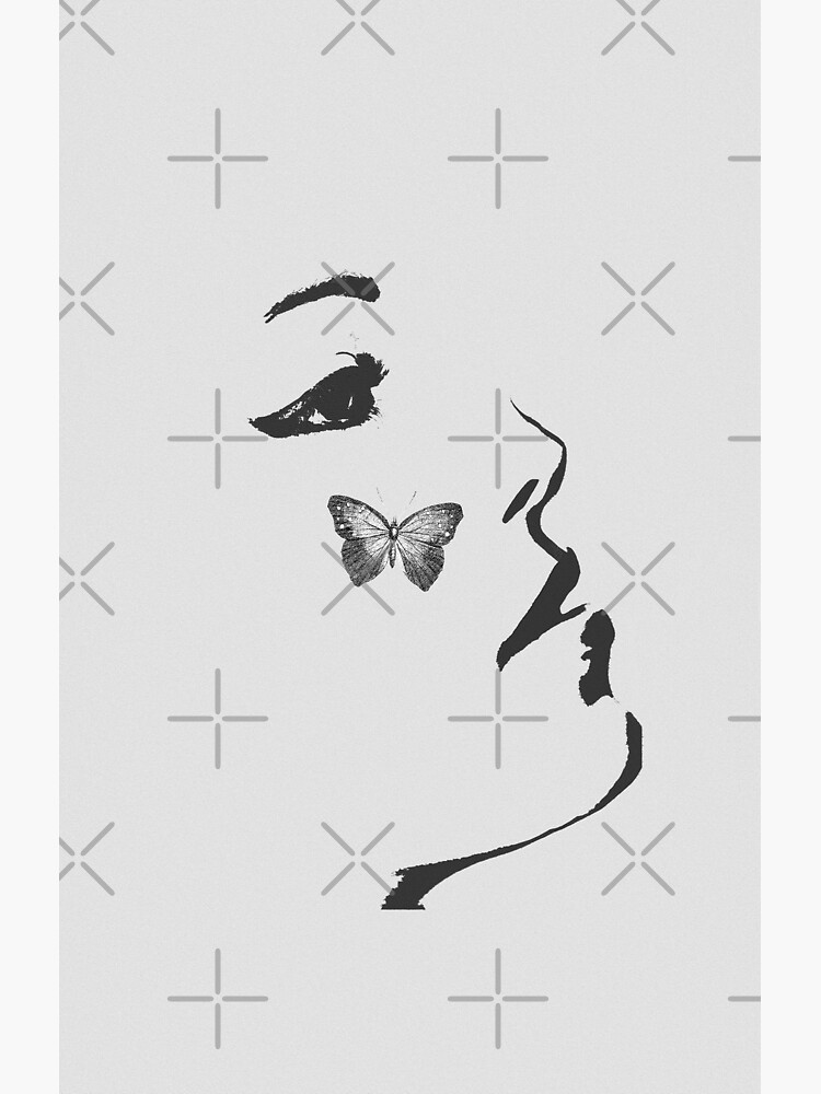 "butterfly face " Poster for Sale by kmario Redbubble