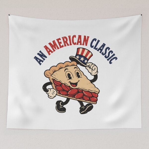 Item preview, Retro Patriotic American Classic Pie Vintage Cartoon designed and sold by chattsuede.